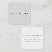 Carte De Visite Carré Bandes de rotation de la lettre (Devant / Derrière)