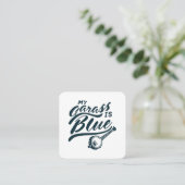 Carte De Visite Carré Banjo Mon verre est bleu (Debout devant)