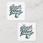 Carte De Visite Carré Banjo Mon verre est bleu (Devant / Derrière)