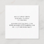 Carte De Visite Carré Barber Poteau Barber Coiffeuse Stylo (Dos)