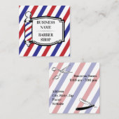 Carte De Visite Carré Barber Shop (Devant / Derrière)