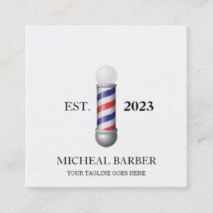 Carte De Visite Carré Barber simple 