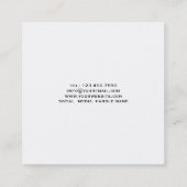 Carte De Visite Carré Barber Stylist Ciseaux en cuivre noir de luxe (Dos)