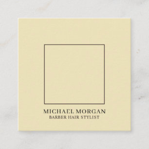 Carte De Visite Carré Barbier moderne Barber Hair Stylliste Outils Barbe