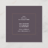 Carte De Visite Carré Barre (Dos)
