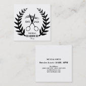 Carte De Visite Carré Barre de ciseaux simples (Devant / Derrière)