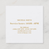 Carte De Visite Carré Barre de ciseaux simples (Dos)