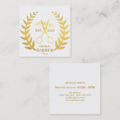 Carte De Visite Carré Barre de ciseaux simples (Devant / Derrière)