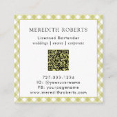 Carte De Visite Carré Bartender for Hire Margarita Cocktail (Dos)