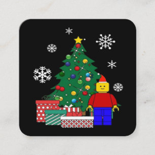 Carte De Visite Carré Baseball de l'arbre de Noël