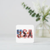 Carte De Visite Carré Basket américain (Debout devant)