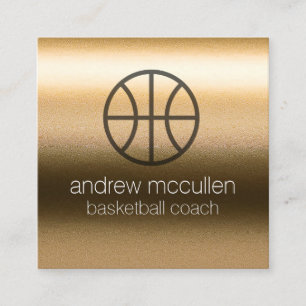 Carte De Visite Carré Basketball Coach Scout Professional Sports Carré