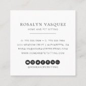 Carte De Visite Carré Basset Hound | Maison et Animaux de compagnie assi (Dos)