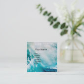 Carte De Visite Carré Bateau dans la mer dans la tempête (Debout devant)