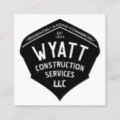 Carte De Visite Carré Bateau de l'entrepreneur maritime commercial résid (Devant)