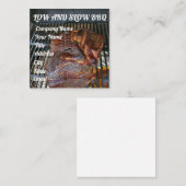 Carte De Visite Carré BBQ - Viandes fumées Restauration (Devant / Derrière)