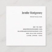 Carte De Visite Carré Beau gâteau de fête de Glam brillant (Dos)