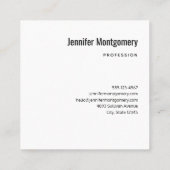 Carte De Visite Carré Beau loup gris dans une forêt foncée (Dos)