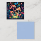 Carte De Visite Carré Beau mignon champignons magiques (Devant / Derrière)