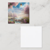 Carte De Visite Carré Beau Paysage (Devant / Derrière)