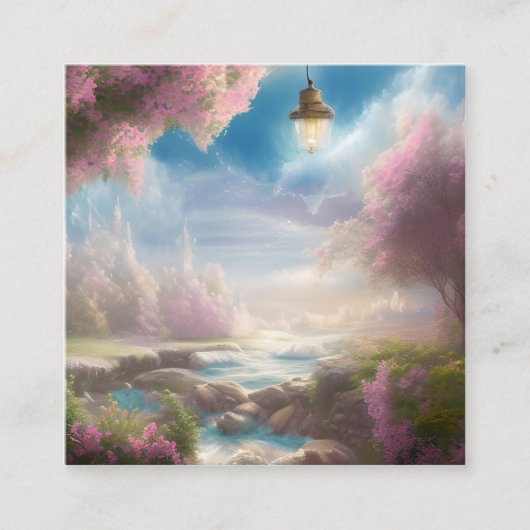 Carte De Visite Carré Beau Paysage (Devant)