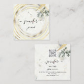 Carte De Visite Carré Beauté Bio Shop Herb QRCode Logo Soap Body (Devant / Derrière)