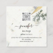 Carte De Visite Carré Beauté Bio Shop Herb QRCode Logo Soap Body (Dos)