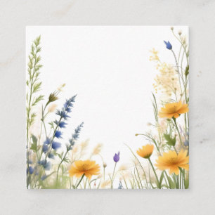 Carte De Visite Carré Beauté Dainty : Fleur sauvage Willown Et Herbes,