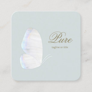 Carte De Visite Carré Beauté et bien-être des papillons blancs