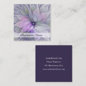 Carte De Visite Carré Beauté étonnante Fleur d'art Abstrait fractal mode (Devant / Derrière)