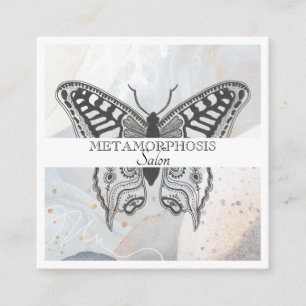Carte De Visite Carré Beauté Salon Maquillage Cheveux Transformé Papillo