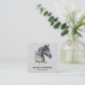 Carte De Visite Carré Beautiful Horse Head (Debout devant)