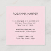 Carte De Visite Carré Beaux changements d'habillement de machine à (Dos)