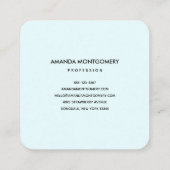 Carte De Visite Carré Beaux palmiers sur une plage tropicale (Dos)