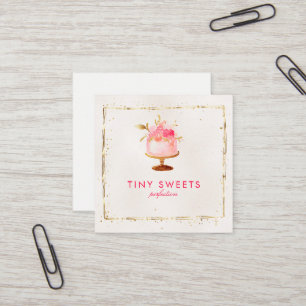 Carte De Visite Carré Beaux Patisserie, boulangerie, gâteaux et bonbons