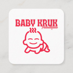 Carte De Visite Carré Bébé Drôle Kruk Philadelphia Premium
