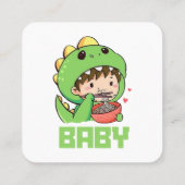 Carte De Visite Carré bébé godzilla (Dos)