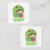 Carte De Visite Carré bébé godzilla (Devant / Derrière)