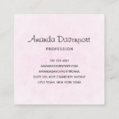 Carte De Visite Carré Bébé mignon dans une couverture de coeur (Dos)