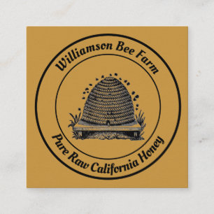 Carte De Visite Carré BeeKeeper Honey Apairist conception de la ruche Vi
