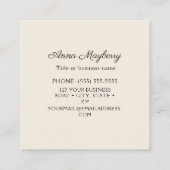 Carte De Visite Carré Beige Ruby-gorge Hummingbird Carré Business Ca (Dos)