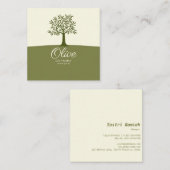 Carte De Visite Carré Bel olivier avec le fruit (Devant / Derrière)