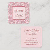 Carte De Visite Carré Belle conception de la cuisse feuille (Devant / Derrière)