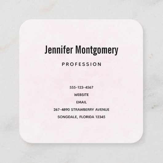 Carte De Visite Carré Belle Destination Tropicale Plage Pittoresque (Dos)