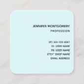 Carte De Visite Carré Belle Fleur rose Gros plan Photo (Dos)