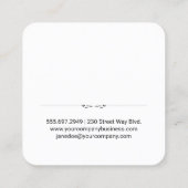 Carte De Visite Carré Belle Fleurs Arrière - plan (Dos)