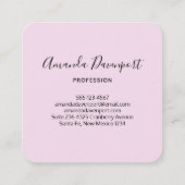 Carte De Visite Carré Belle licorne avec Rainbow Mane (Dos)