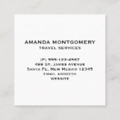 Carte De Visite Carré Belle plage tropicale avec bateau à rames (Dos)