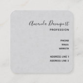 Carte De Visite Carré Belle tête de cheval noir Portrait d'aquarelle (Dos)