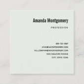 Carte De Visite Carré Belles papillons et fleurs (Dos)